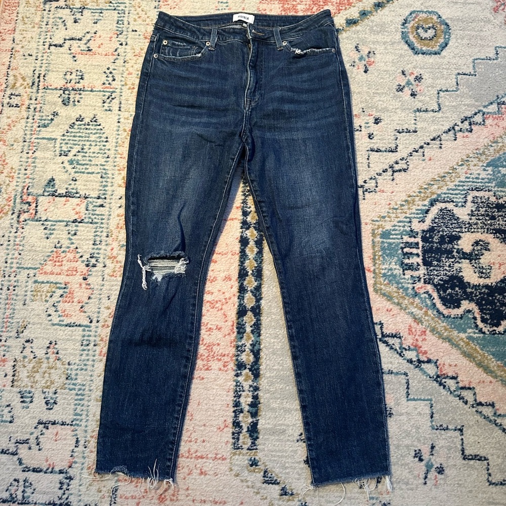 Pistola Distressed Dark Blue Skinny Jeans